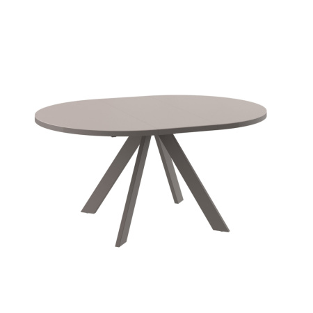 Стол RONDO-120, круглый раздвижной со стеклом 120(160), КАПУЧИНО/ КАПУЧИНО RONDO